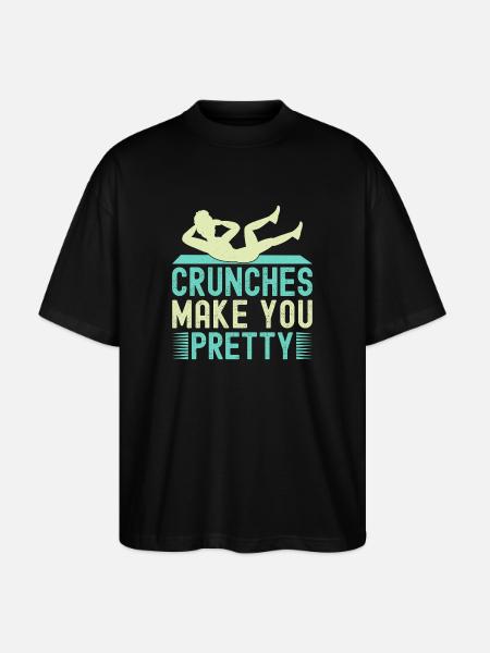 Fitness Fanatics Crunches Make You Pretty - Stanley/Stella Oversized Unisex Organic T-shirt Blaster 2.0 - black
