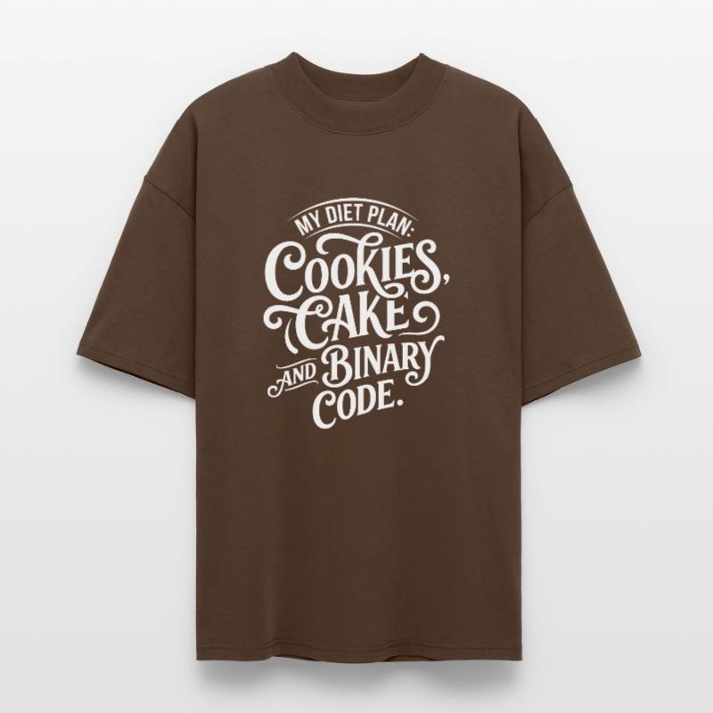 Cookies Cake Binary Code Design Stanley/Stella Oversized Unisex Organic T-shirt Blaster 2.0