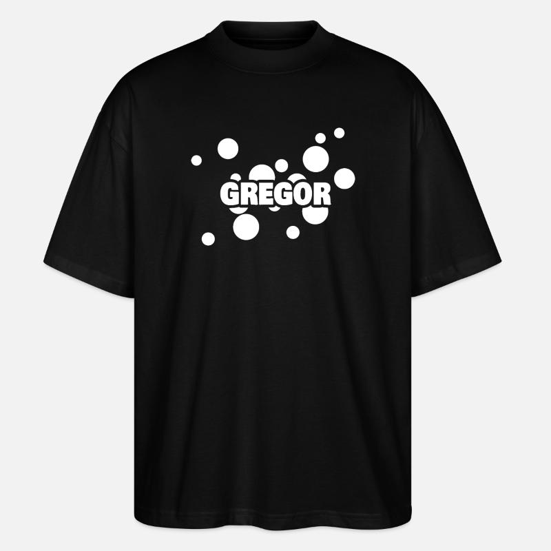 Vorname Gregor - Stanley/Stella Oversized Unisex Bio T-Shirt Blaster 2.0 - Schwarz