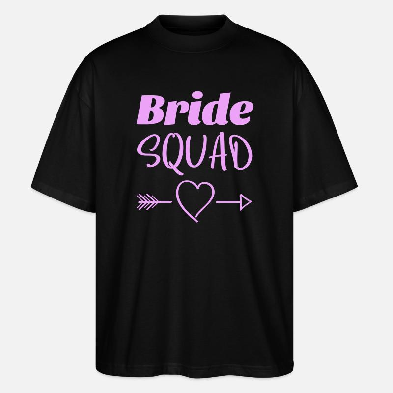 Bride Squad Herz Pfeile Design - Stanley/Stella Oversized Unisex Bio T-Shirt Blaster 2.0 - Schwarz