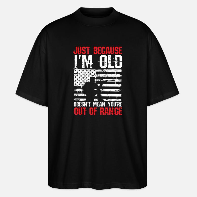 Old But Not Out Of Range - Stanley/Stella Oversized Unisex Bio T-Shirt Blaster 2.0 - Schwarz