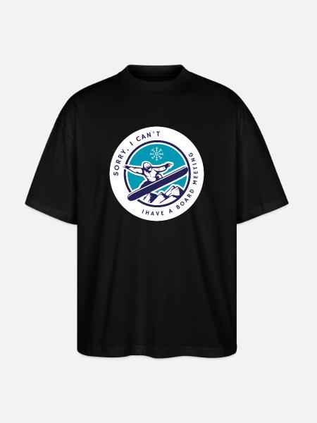 Snowboarding Board Meeting - Stanley/Stella Oversized Unisex Organic T-shirt Blaster 2.0 - black