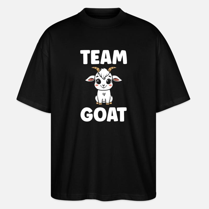 Team Ziegenziegen-Cartoon - Stanley/Stella Oversized Unisex Bio T-Shirt Blaster 2.0 - Schwarz