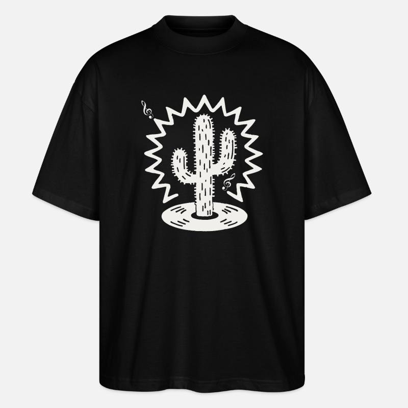 Cactus Serenade Silhouette - Stanley/Stella Oversized Unisex Bio T-Shirt Blaster 2.0 - Schwarz