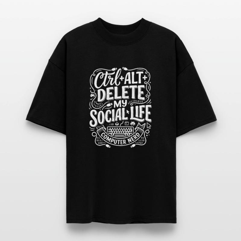 Ctrl+Alt+Delete – Computer Nerd Life Stanley/Stella Oversized Unisex Organic T-shirt Blaster 2.0
