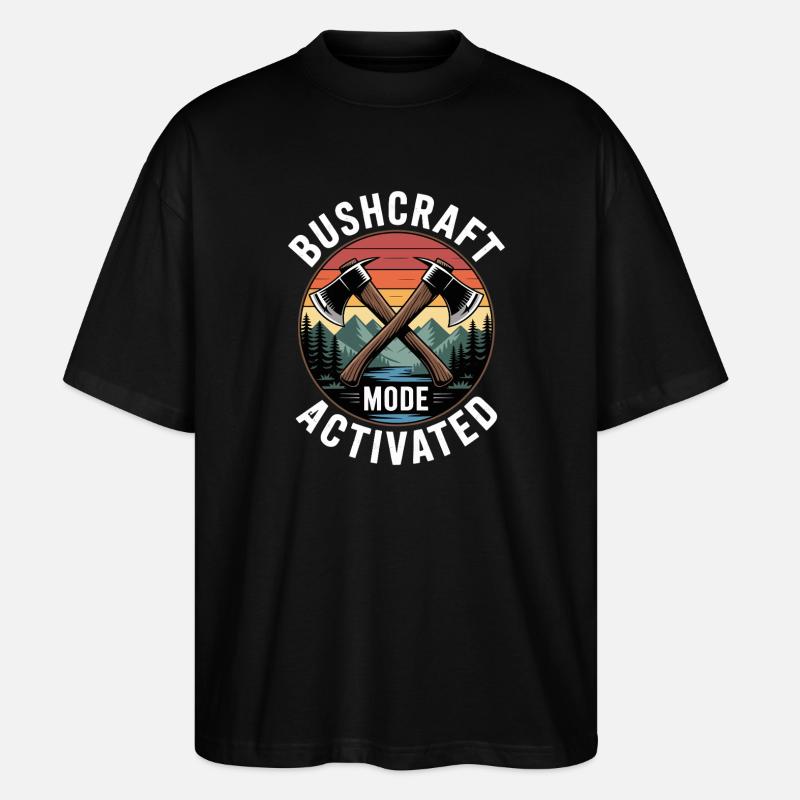 Bushcraft-Modus aktiviert - Stanley/Stella Oversized Unisex Bio T-Shirt Blaster 2.0 - Schwarz