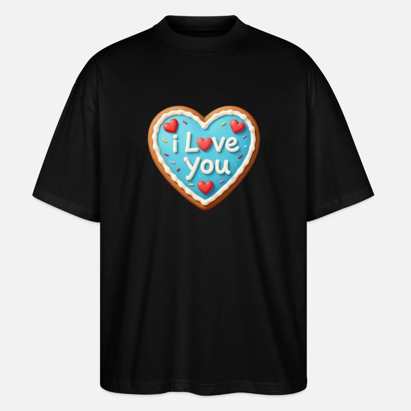 Valentine's Day Heart Gift Valentine's Day - Stanley/Stella Oversized Unisex Organic T-shirt Blaster 2.0 - black