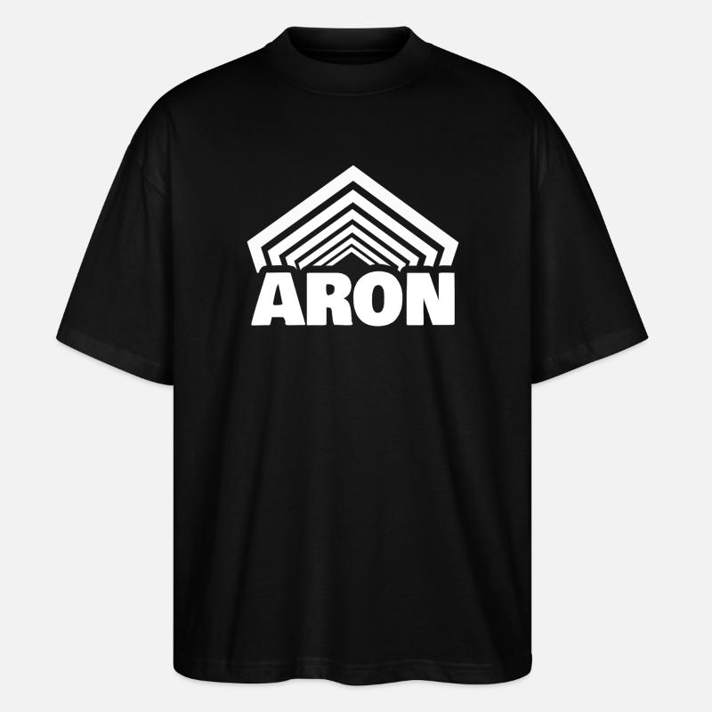 First name Aron - Stanley/Stella Oversized Unisex Organic T-shirt Blaster 2.0 - black