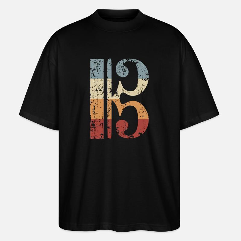 Alto clef, viola, viola, viola clef - Stanley/Stella Oversized Unisex Organic T-shirt Blaster 2.0 - black