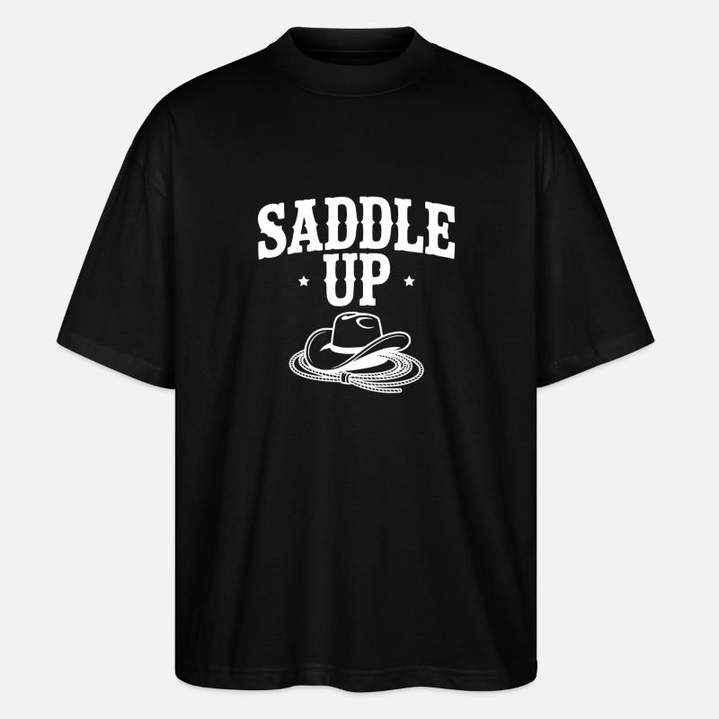 Sattel auf. - Stanley/Stella Oversized Unisex Bio T-Shirt Blaster 2.0 - Schwarz