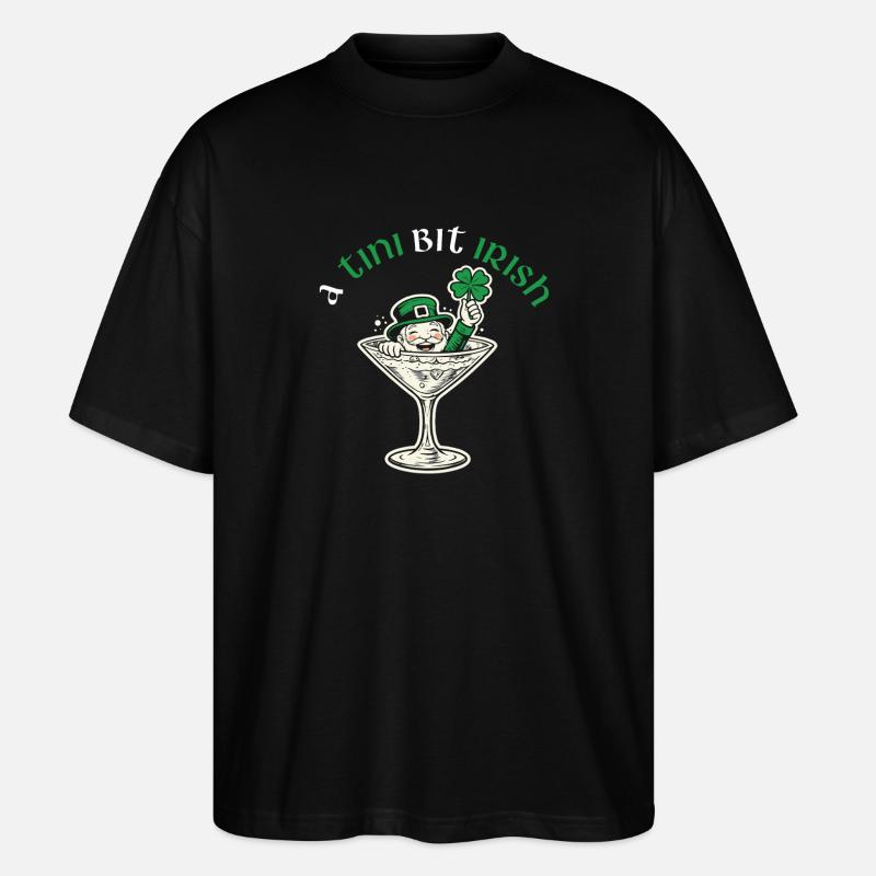 Ein Tini-bisschen irischer St. Patrick's Day - Stanley/Stella Oversized Unisex Bio T-Shirt Blaster 2.0 - Schwarz