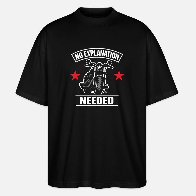 Why we ride motorcycles, - Stanley/Stella Oversized Unisex Organic T-shirt Blaster 2.0 - black
