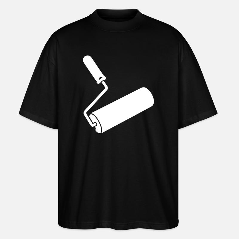 Farbrolle – Handwerker Logo Design - Stanley/Stella Oversized Unisex Bio T-Shirt Blaster 2.0 - Schwarz