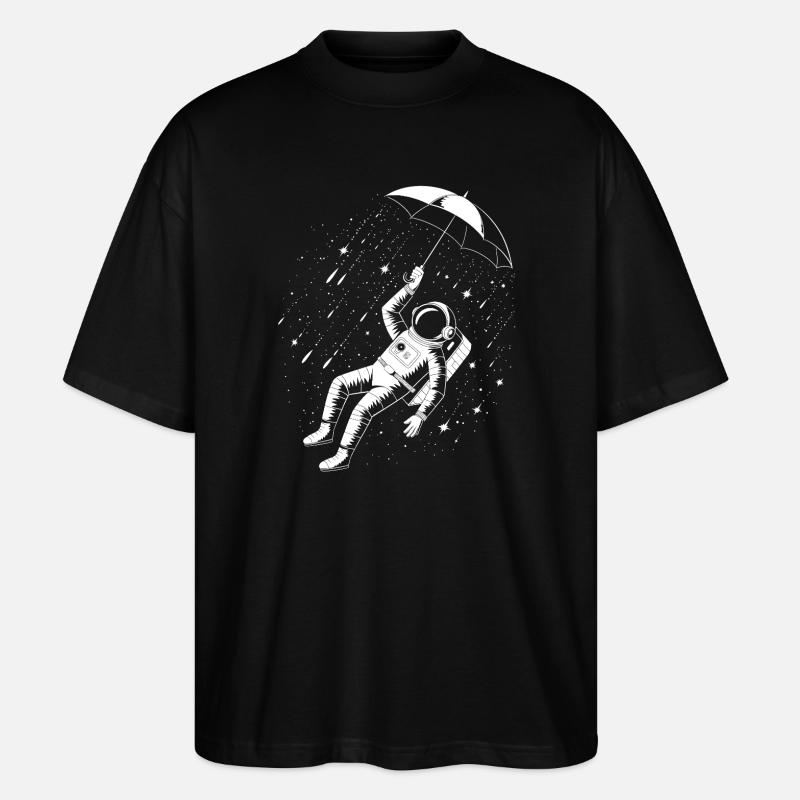 Astronaut Umbrella Space Rain - Stanley/Stella Oversized Unisex Bio T-Shirt Blaster 2.0 - Schwarz