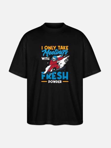 Snowboarden Snowboardtreffen Sessellift - Stanley/Stella Oversized Unisex Bio T-Shirt Blaster 2.0 - Schwarz