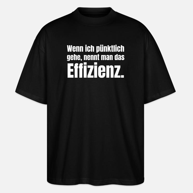 La ponctualité comme efficacité - T-shirt bio Blaster 2.0 coupe oversize Stanley/Stella Unisexe - noir