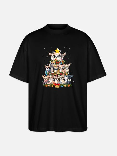 Chihuahua Chihuahueño Christmas - Stanley/Stella Oversized Unisex Organic T-shirt Blaster 2.0 - black
