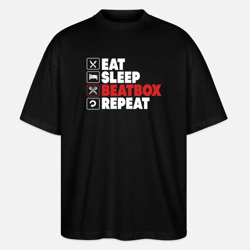 Beatbox - Stanley/Stella Oversized Unisex Bio T-Shirt Blaster 2.0 - Schwarz