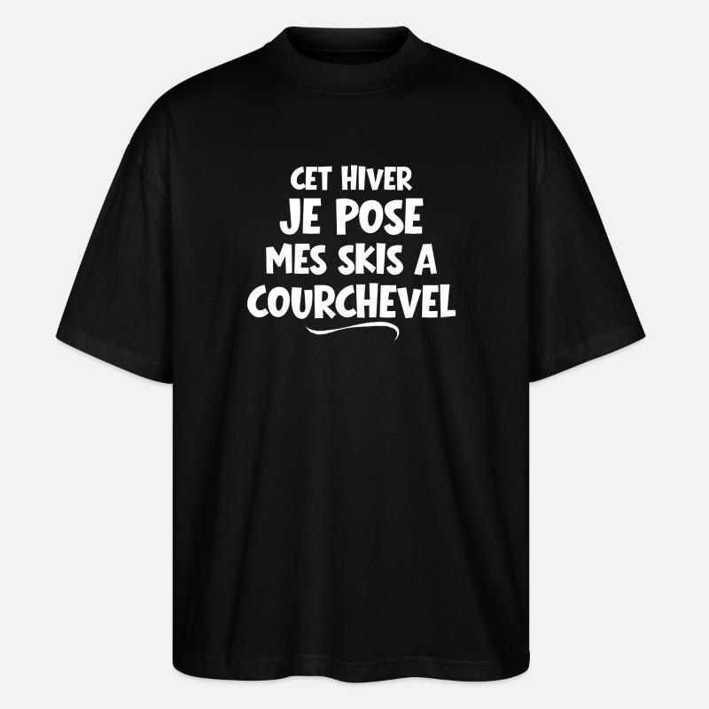 Skigebiet, Skigebiet - Stanley/Stella Oversized Unisex Bio T-Shirt Blaster 2.0 - Schwarz