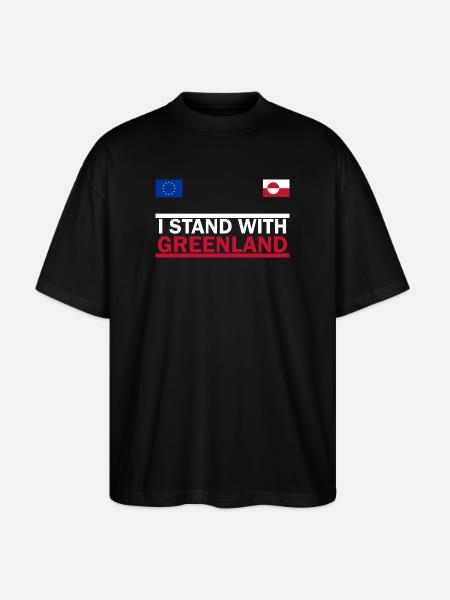 I support Greenland - Greenland - Stanley/Stella Oversized Unisex Organic T-shirt Blaster 2.0 - black