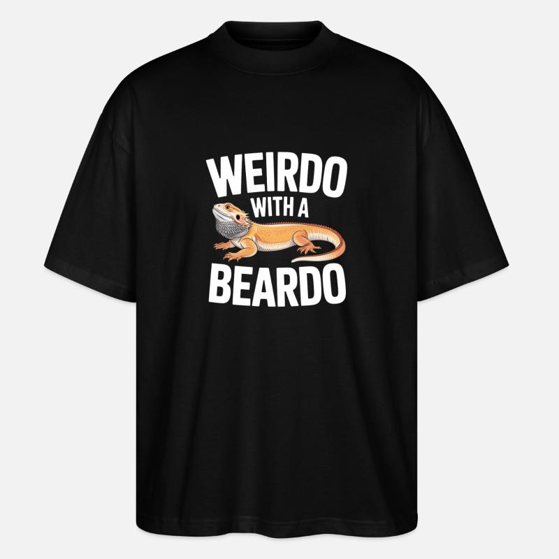 Un Drôle avec un Beardo - T-shirt bio Blaster 2.0 coupe oversize Stanley/Stella Unisexe - noir