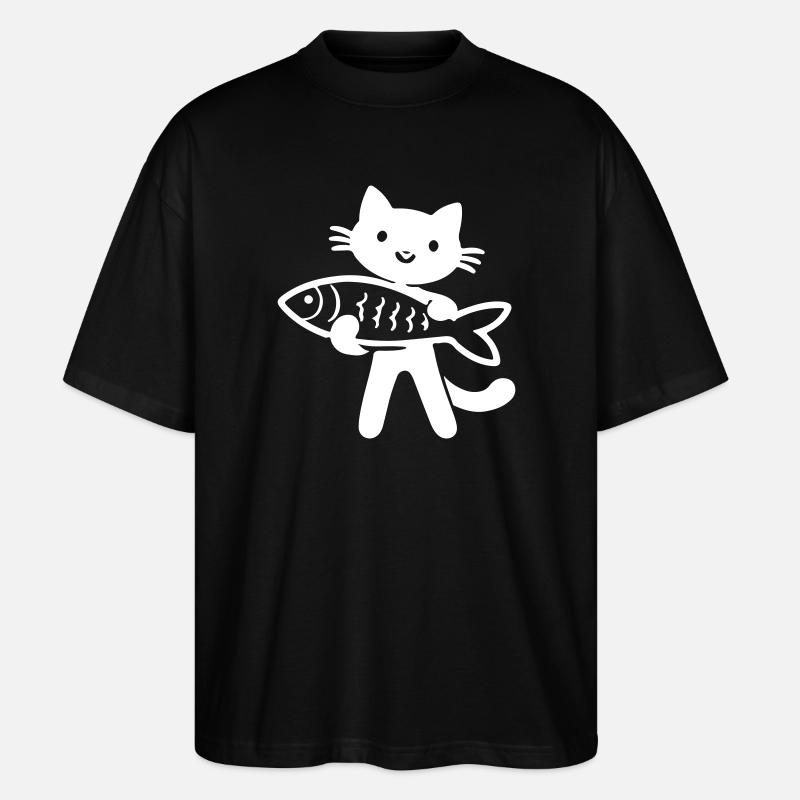 Poisson-chat - T-shirt bio Blaster 2.0 coupe oversize Stanley/Stella Unisexe - noir