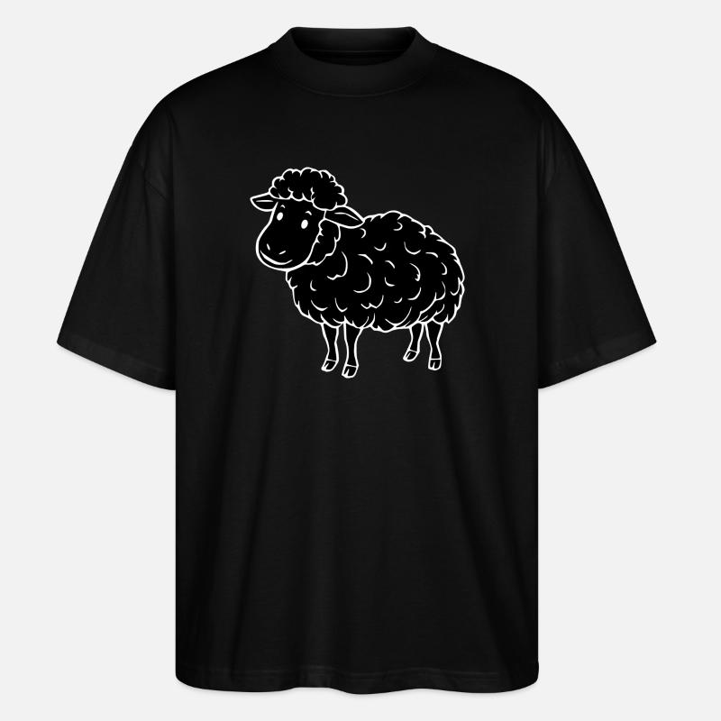 schwarzes Schaf - Stanley/Stella Oversized Unisex Bio T-Shirt Blaster 2.0 - Schwarz