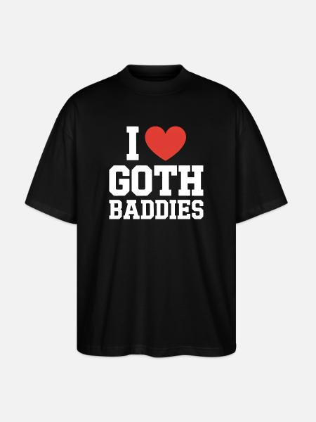 I Love Gothic Baddies - Stanley/Stella Oversized Unisex Organic T-shirt Blaster 2.0 - black