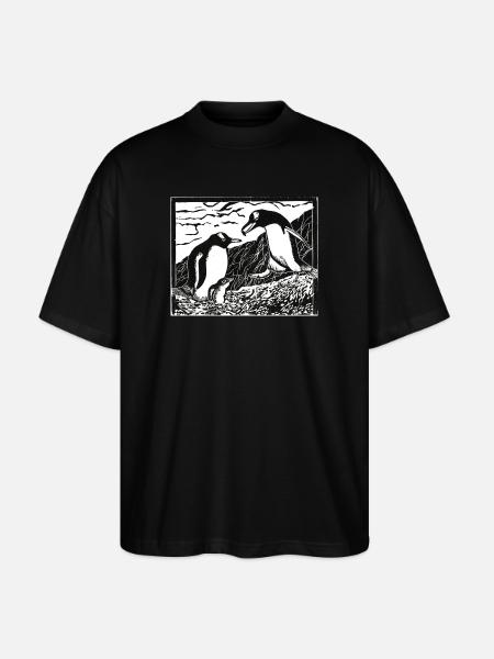 alpha beast penguins - Stanley/Stella Oversized Unisex Organic T-shirt Blaster 2.0 - black