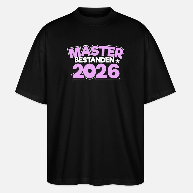 Master 2026 Diplôme - T-shirt bio Blaster 2.0 coupe oversize Stanley/Stella Unisexe - noir