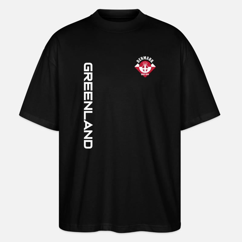 GRÖNLAND DÄNEMARK | SEIT 1814 - Stanley/Stella Oversized Unisex Bio T-Shirt Blaster 2.0 - Schwarz
