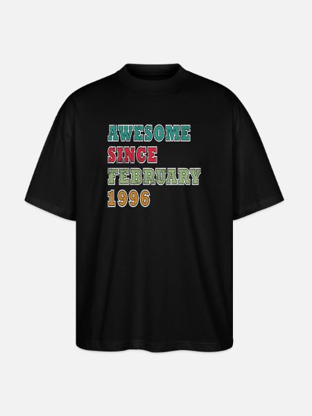 February 1996 Birthday Legend - Stanley/Stella Oversized Unisex Organic T-shirt Blaster 2.0 - black