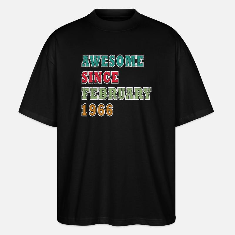 February 1966 - February 1966 Gift - Stanley/Stella Oversized Unisex Organic T-shirt Blaster 2.0 - black