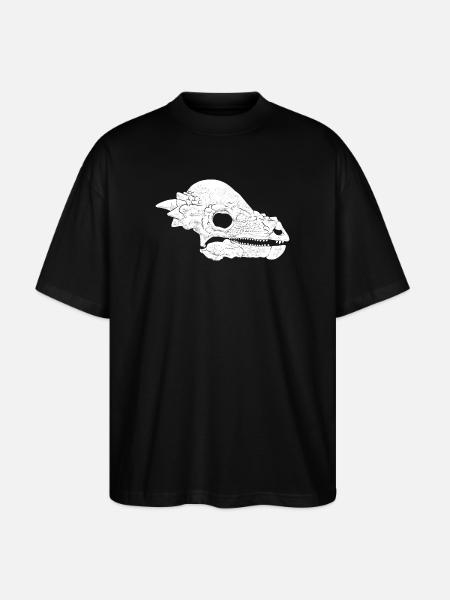 Pachycephalosaurus Fossil Skull - Stanley/Stella Oversized Unisex Organic T-shirt Blaster 2.0 - black