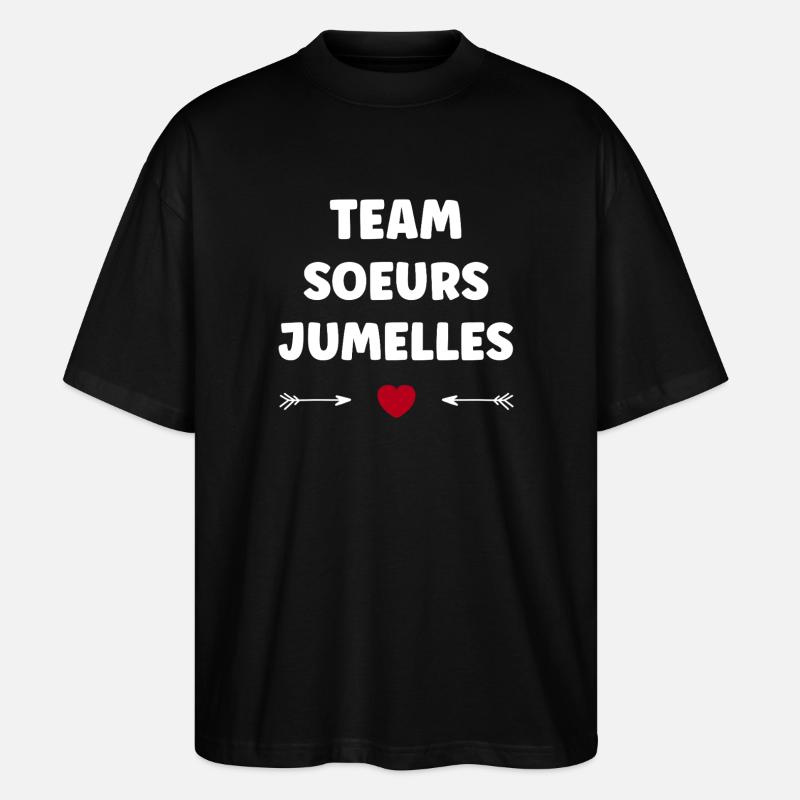 Team Sœurs Jumelles - T-shirt bio Blaster 2.0 coupe oversize Stanley/Stella Unisexe - noir