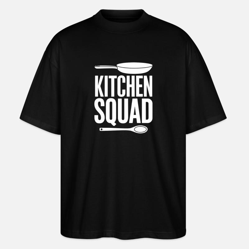  Kitchen Squad Kochteam Küchencrew Hobbyköche - Stanley/Stella Oversized Unisex Bio T-Shirt Blaster 2.0 - Schwarz