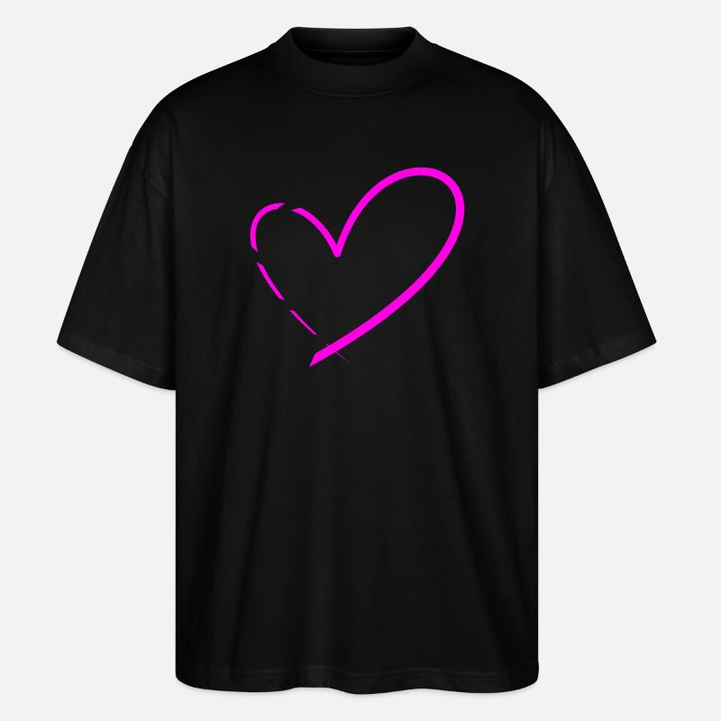Coeurs - T-shirt bio Blaster 2.0 coupe oversize Stanley/Stella Unisexe - noir