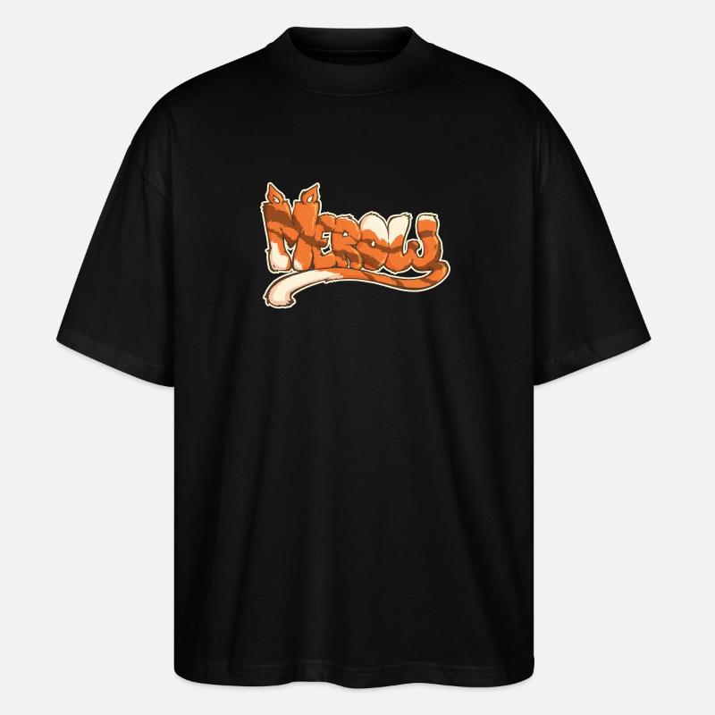 Merow, ein gezogenes Wort - Stanley/Stella Oversized Unisex Bio T-Shirt Blaster 2.0 - Schwarz