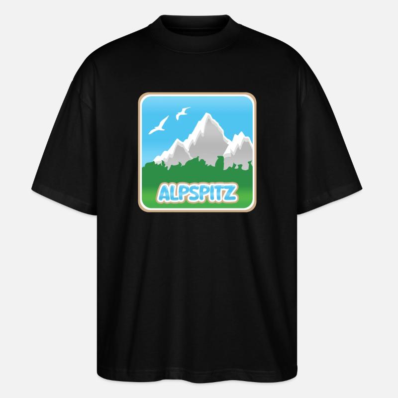 Mountaineering Alpspitz - Stanley/Stella Oversized Unisex Organic T-shirt Blaster 2.0 - black