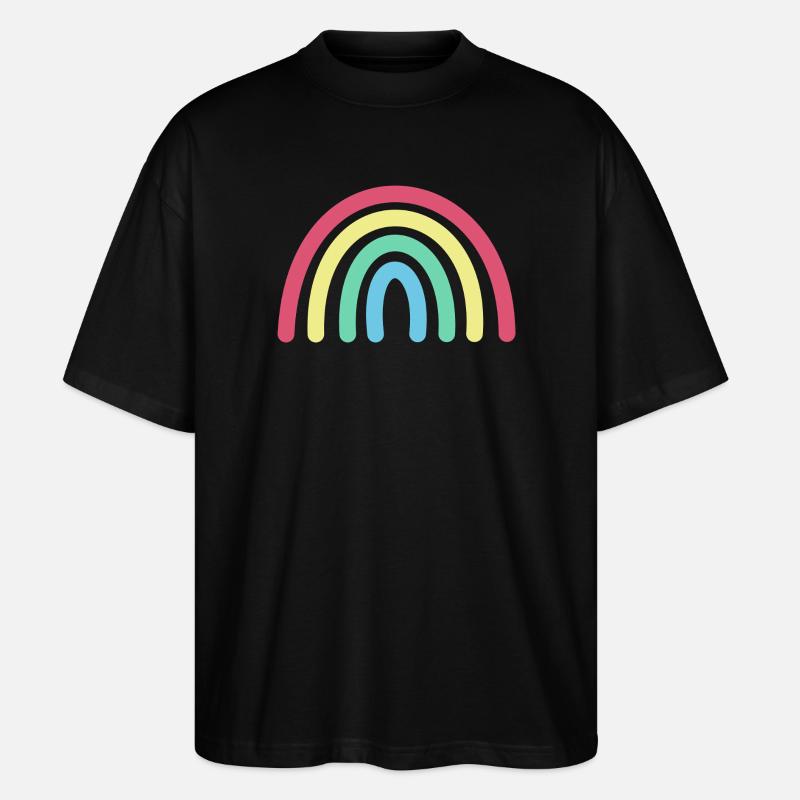 Rainbow - Stanley/Stella Oversized Unisex Organic T-shirt Blaster 2.0 - black