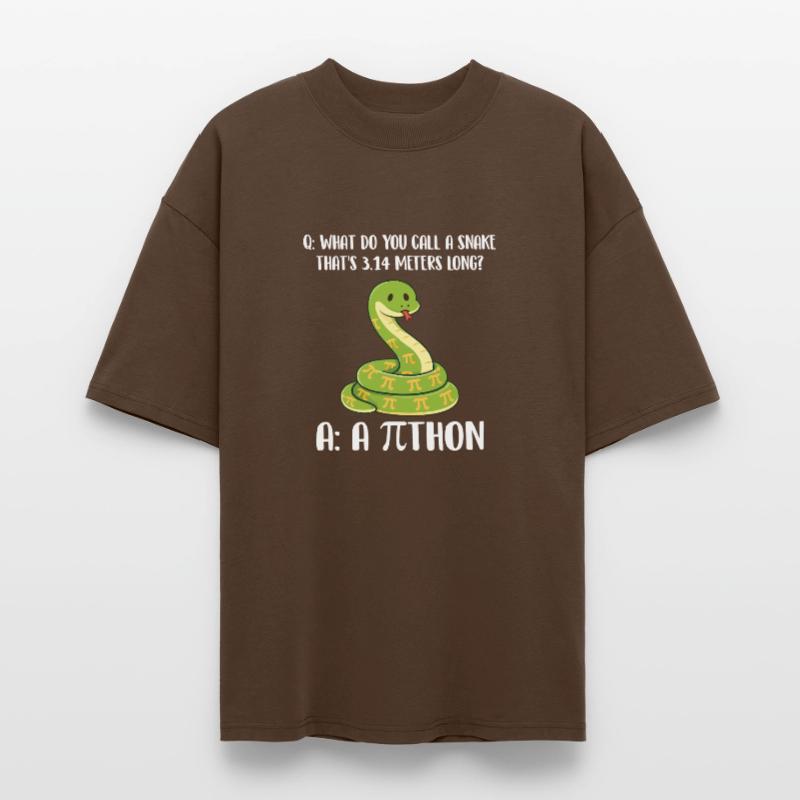 Blague sur le python de Pi Day de 3,14 mètres de long T-shirt bio Blaster 2.0 coupe oversize Stanley/Stella Unisexe