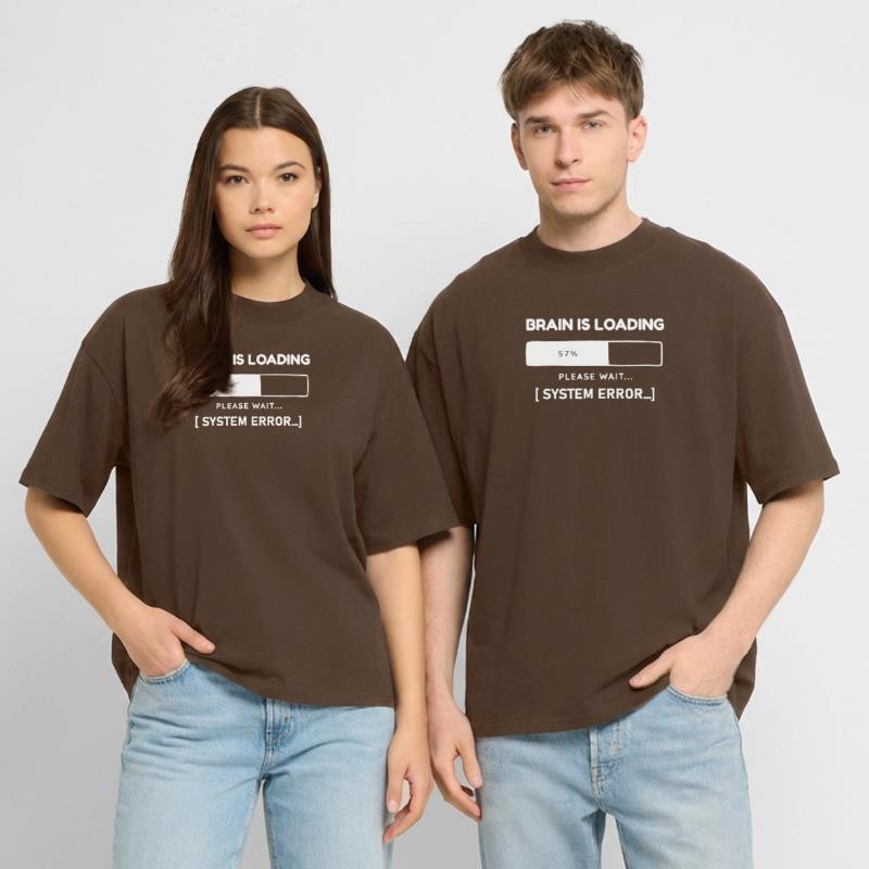 Brain is Loading System Error – Funny Saying Stanley/Stella Oversized Unisex Organic T-shirt Blaster 2.0