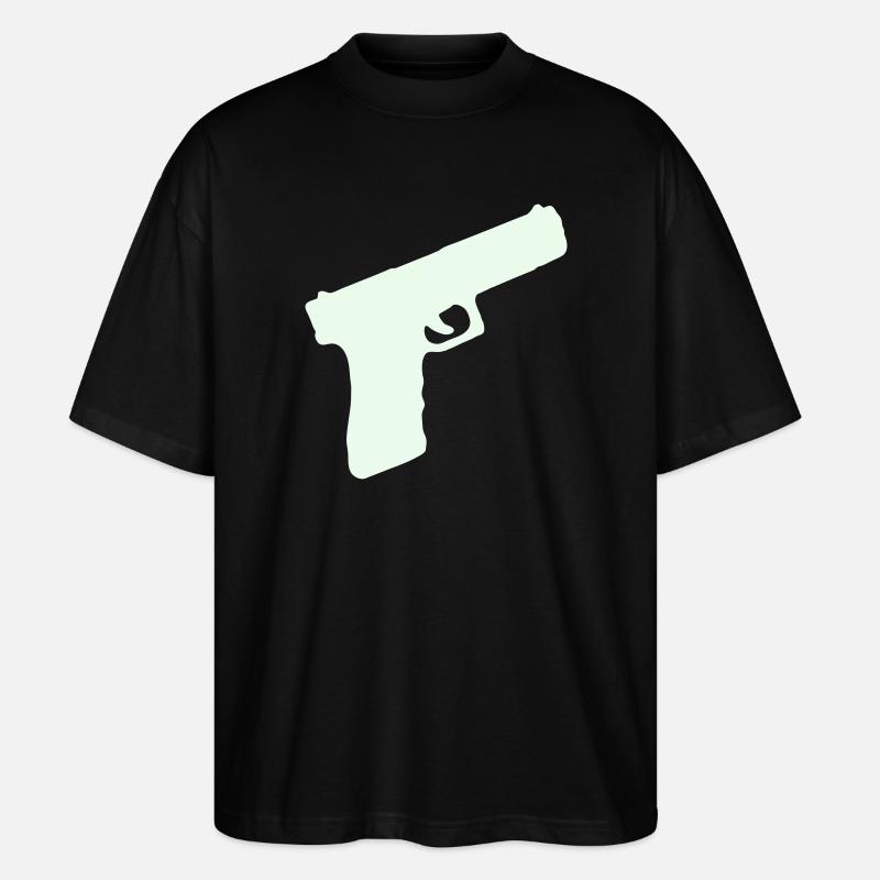 Pistole Waffe - Stanley/Stella Oversized Unisex Bio T-Shirt Blaster 2.0 - Schwarz