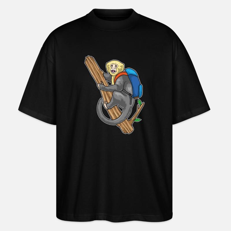 Monkey Student Backpack School - Stanley/Stella Oversized Unisex Organic T-shirt Blaster 2.0 - black