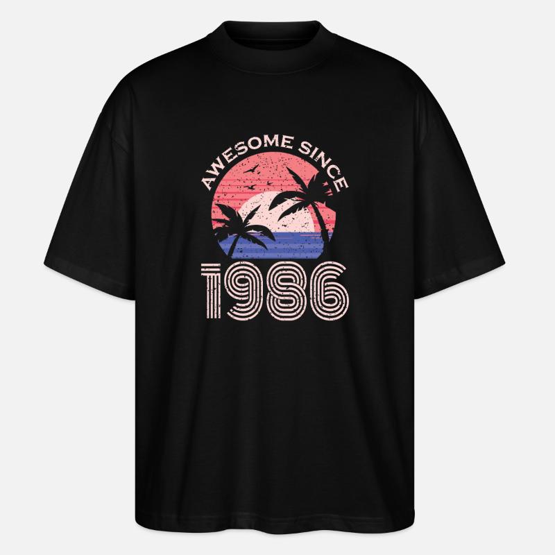 Aloha Sunset 1996 Retro - Stanley/Stella Oversized Unisex Bio T-Shirt Blaster 2.0 - Schwarz