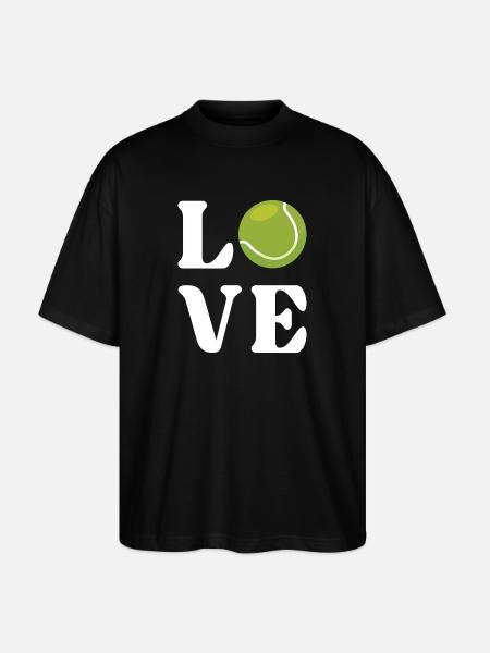 Tennis Lover - Stanley/Stella Oversized Unisex Organic T-shirt Blaster 2.0 - black
