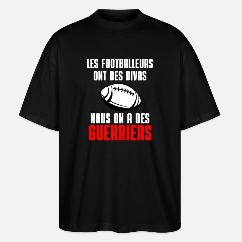 Rugby Guerriers vs Divas Foot - T-shirt bio Blaster 2.0 coupe oversize Stanley/Stella Unisexe - noir
