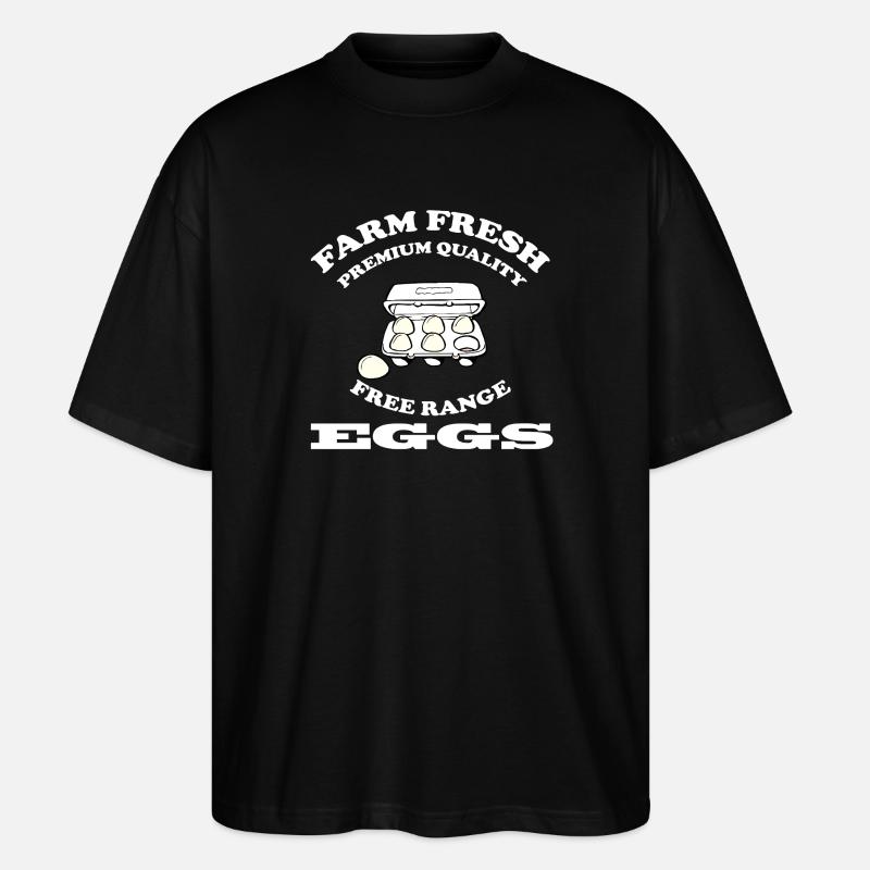 Eggs - Stanley/Stella Oversized Unisex Organic T-shirt Blaster 2.0 - black