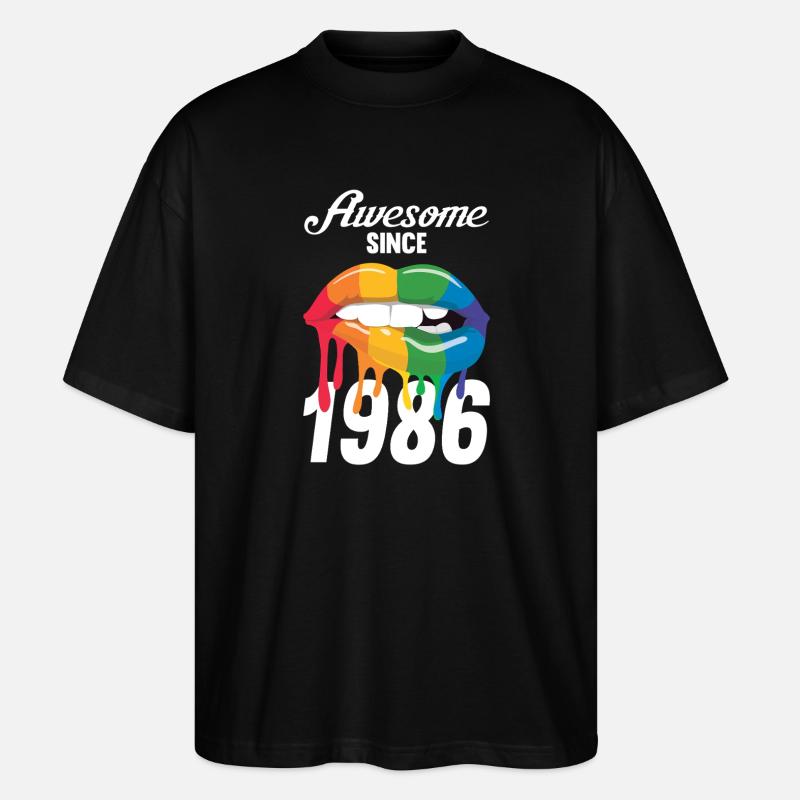 Rainbow Lips 1986 - T-shirt bio Blaster 2.0 coupe oversize Stanley/Stella Unisexe - noir