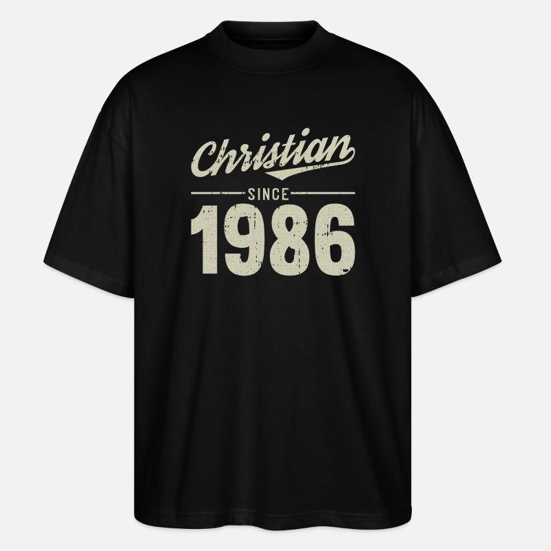 Christlicher Stil seit 1986 - Stanley/Stella Oversized Unisex Bio T-Shirt Blaster 2.0 - Schwarz